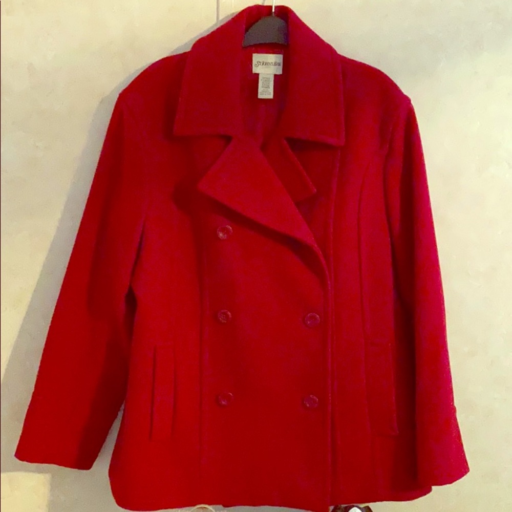 St. John’s Bay Red petite pea coat
